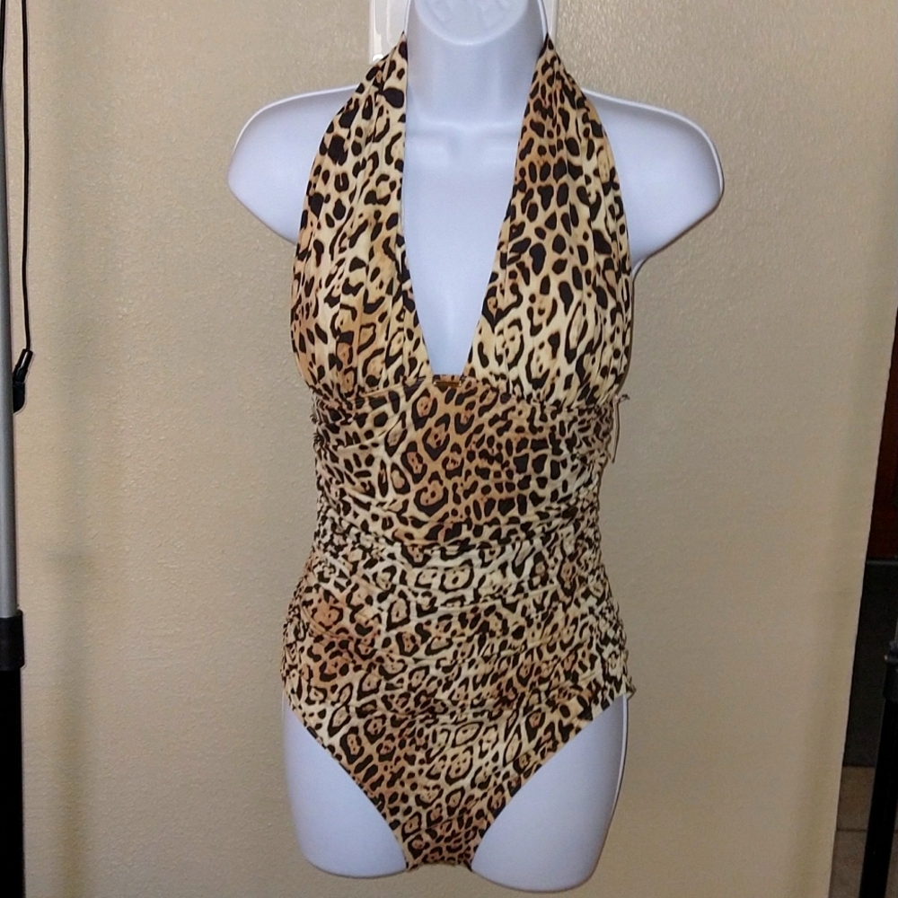 Victorias Secret Leopard One Piece backless Bathing Suit